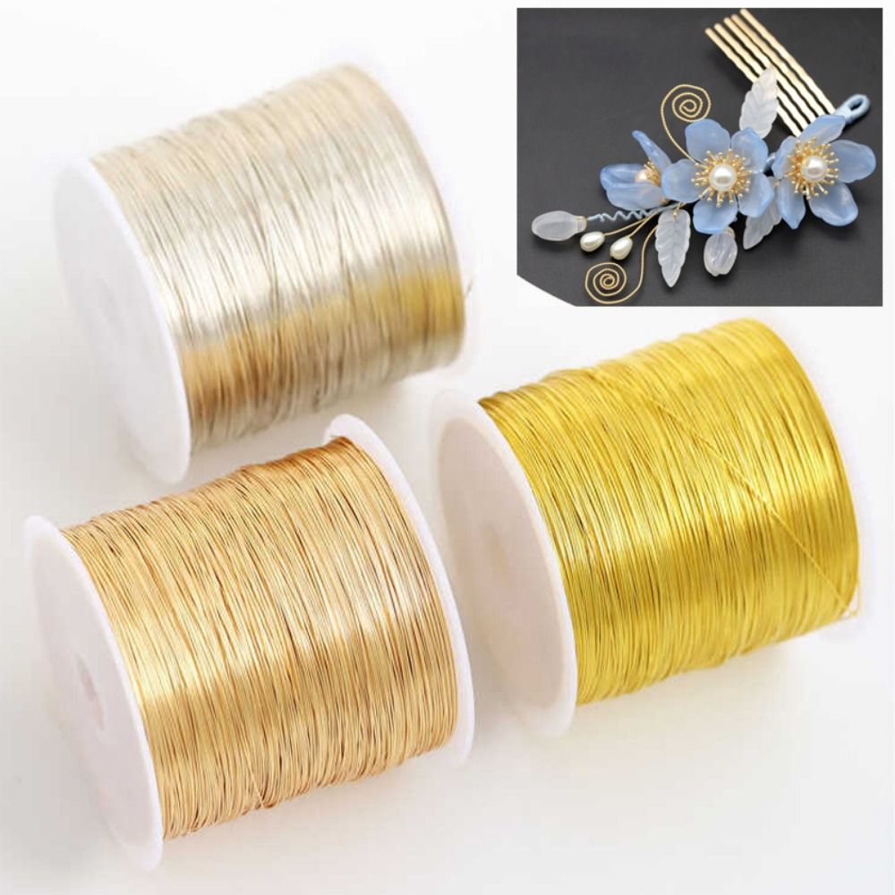 Copper Wire Roll - 100 m/roll Vergulde Kleur Behoud Legering