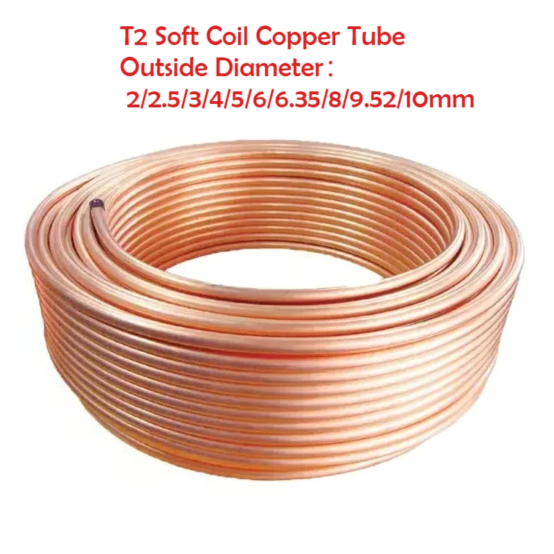 Copper Wire Roll - T2 Koperen Buizen Zachte Spoel Rode