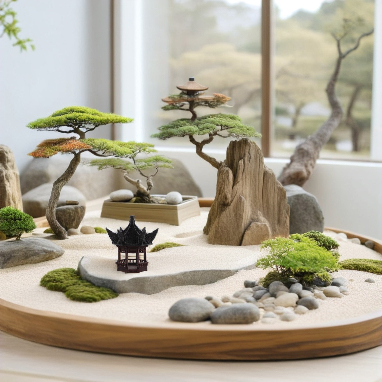 Bonsai Garden Landscape Design - Miniatuur Pagode Landschapsornament Elegant Aziatisch Ontwerp