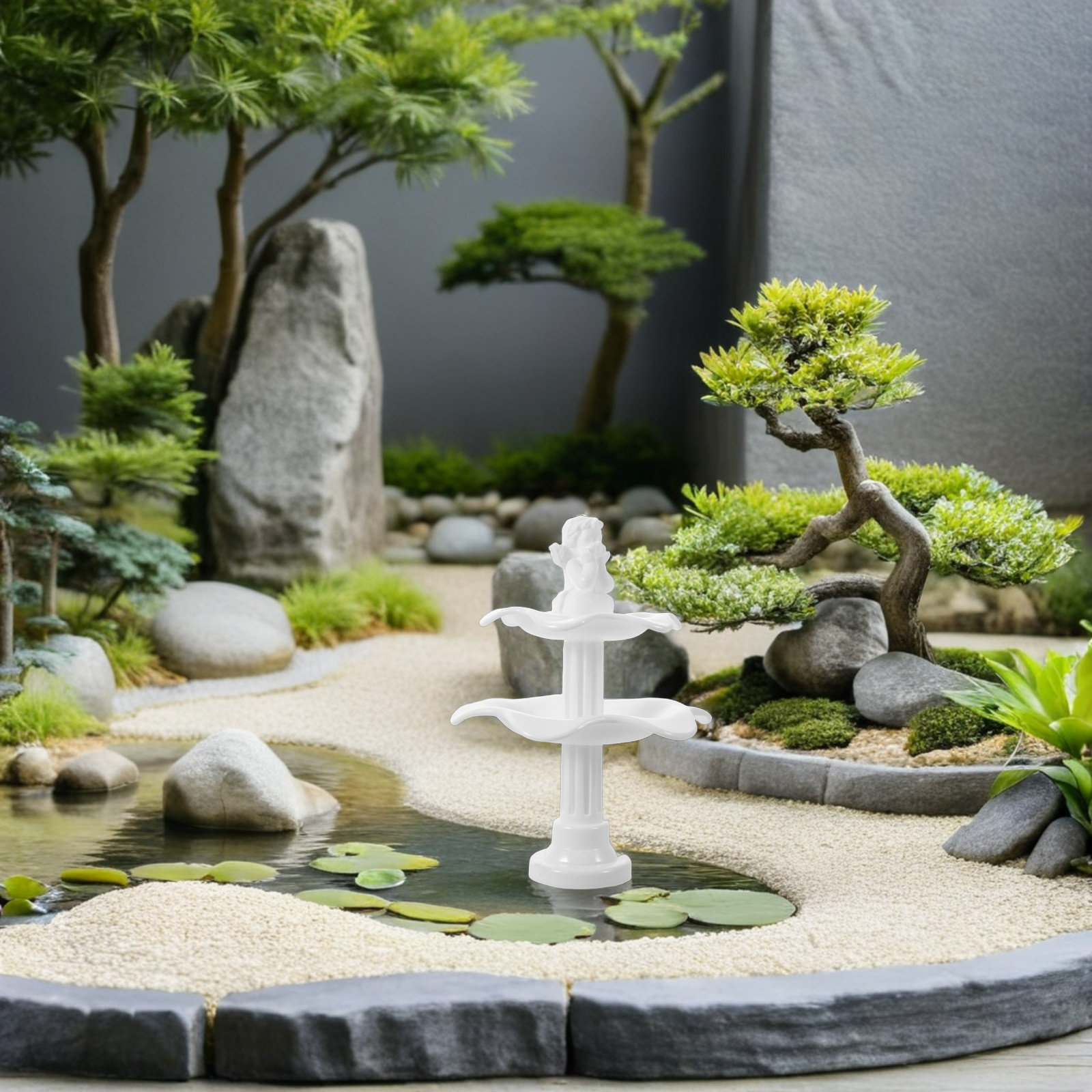 2 stuks, plastic miniatuurfont - Bonsai Garden Landscape Design recensie en prijs