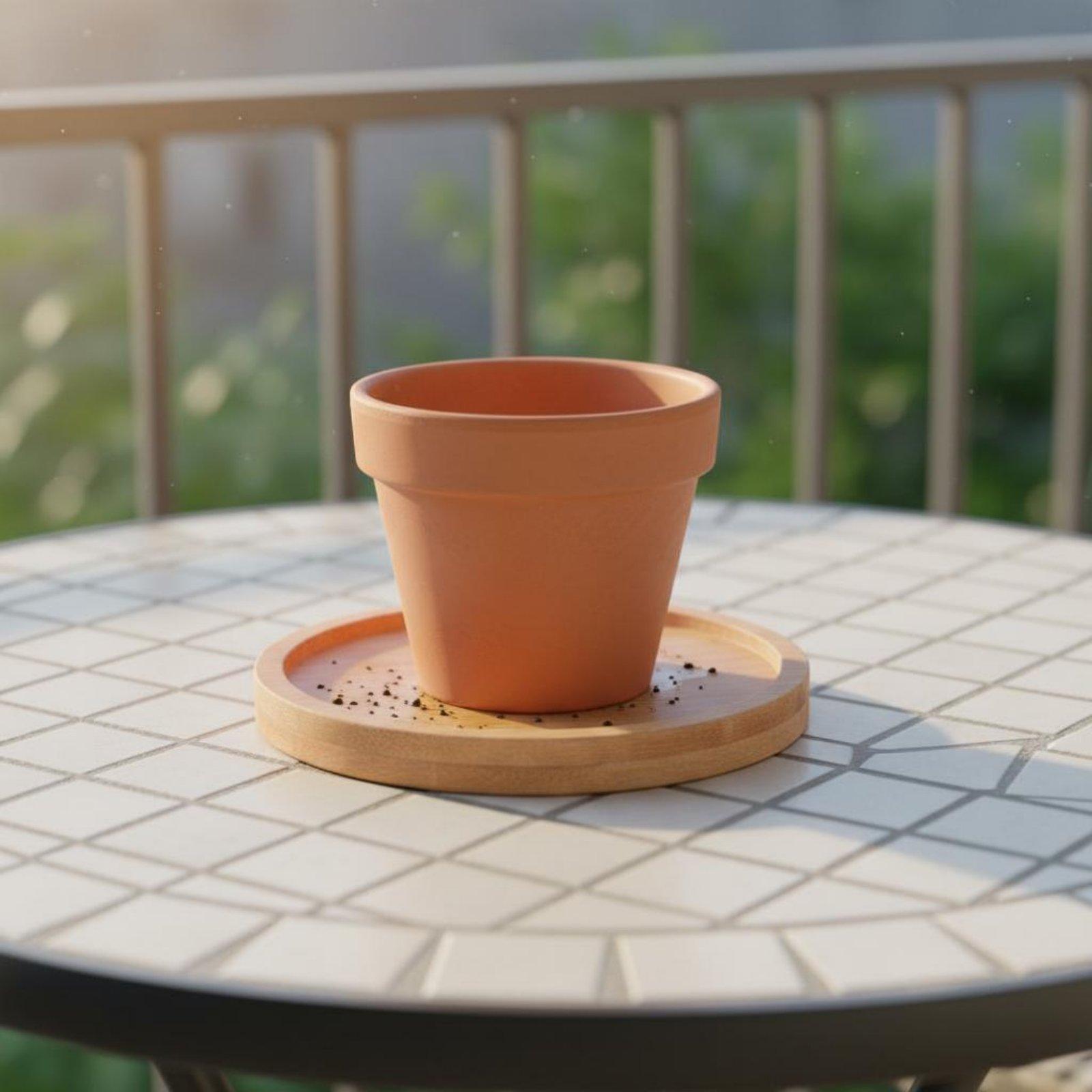 Industriële bamboe plantenbak  - Drip Tray Saucer recensie en prijs